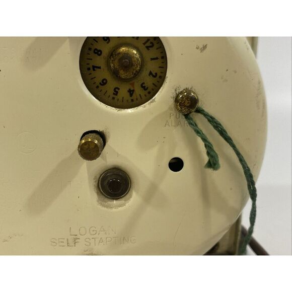 Vtg Metal Deco Logan S5-F Westclox Electric Alarm Clock Tested And Working 1940s - Picture 10 of 15